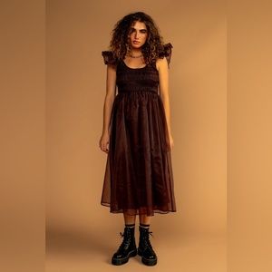 Dressed in Lala Love Language Organza Midi Dress in Small